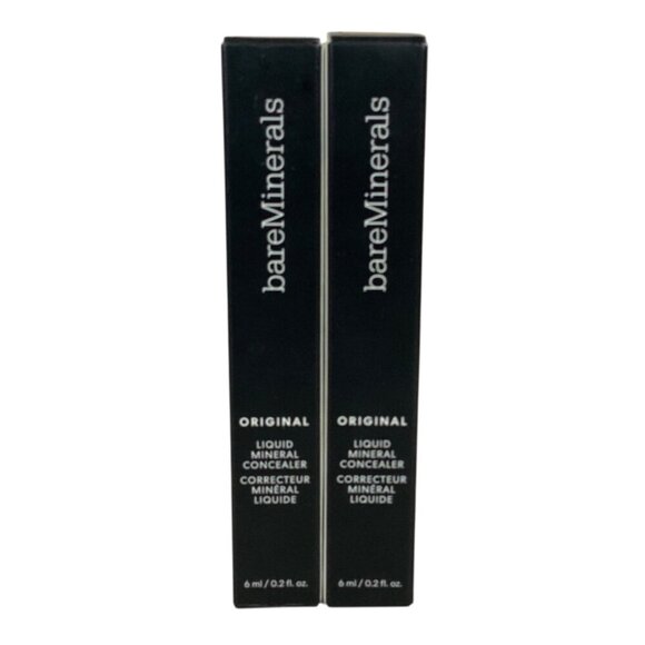 BareMinerals Original Liquid Mineral Concealer Lot of 2 Med Tan 3.5N 2130 6ml - Picture 1 of 6